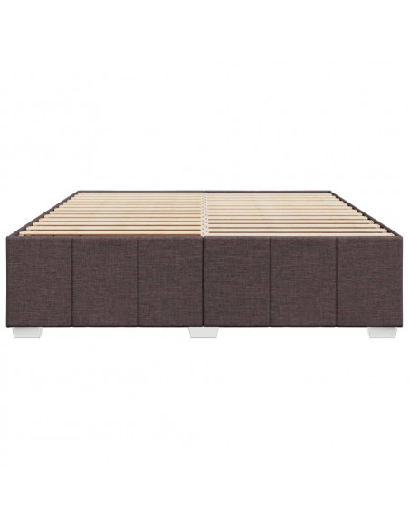 Giroletto senza Materasso Marrone Scuro 200x200 cm in Tessuto