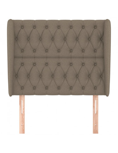 Testiera ad Orecchio Tortora 103x23x118/128 cm in Tessuto