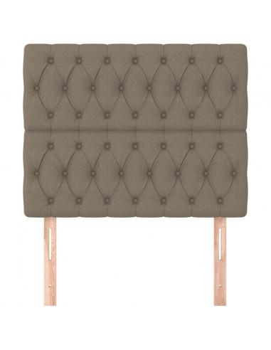 Testiera 2 pz Tortora 100 x 7 x 78/88 cm in Tessuto