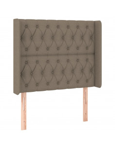 Testiera ad Orecchio Tortora 103x16x118/128 cm in Tessuto 2