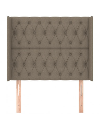 Testiera ad Orecchio Tortora 103x16x118/128 cm in Tessuto