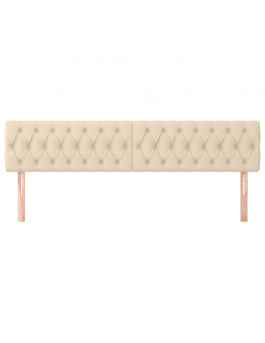 Testiera 2 pz Crema 100 x 7 x 78/88 cm in Tessuto