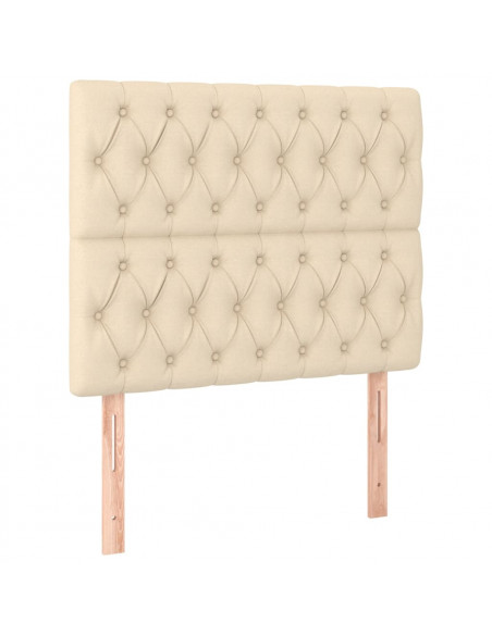 Testiera 2 pz Crema 100 x 7 x 78/88 cm in Tessuto