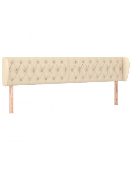 Testiera ad Orecchio Crema 203x23x78/88 cm in Tessuto
