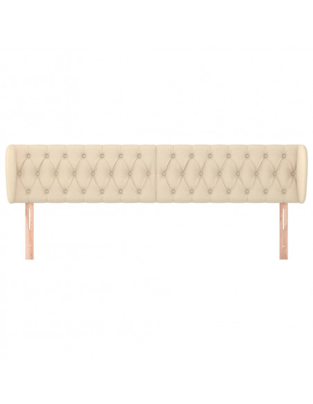 Testiera ad Orecchio Crema 203x23x78/88 cm in Tessuto