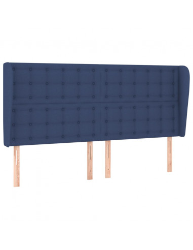 Testiera ad Orecchio Blu 183x23x118/128 cm in Tessuto