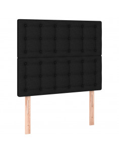 Testiera 2 pz Nera 90x5x78/88 cm in Tessuto 2