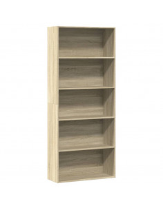 Libreria Rovere Sonoma 80x30x189 cm in Legno Multistrato 2