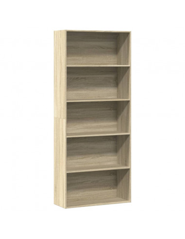 Libreria Rovere Sonoma 80x30x189 cm in Legno Multistrato