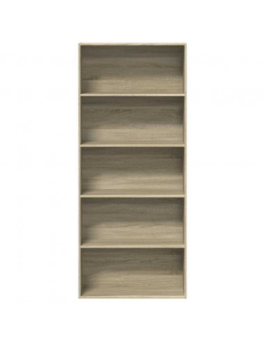 Libreria Rovere Sonoma 80x30x189 cm in Legno Multistrato