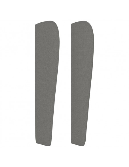 Testiera ad Orecchio Grigio Scuro 93x23x118/128 cm in Tessuto