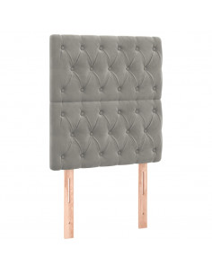 Testiera 2 pz Grigio Chiaro 80x7x78/88 cm in Velluto 2