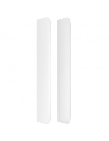 Testiera ad Orecchio Bianco 203x16x118/128 cm in Similpelle