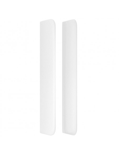 Testiera ad Orecchio Bianco 203x16x118/128 cm in Similpelle