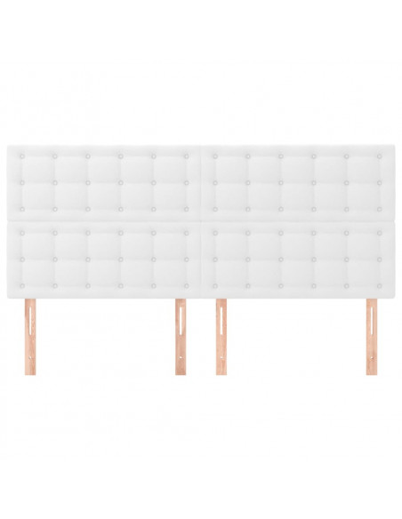 Testiere 4 pz Biancho 100x5x78/88 cm in Similpelle