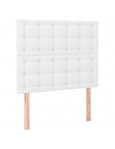 Testiere 2 pz Biancho 100x5x78/88 cm in Similpelle 2