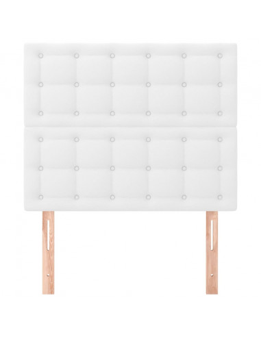 Testiere 2 pz Biancho 100x5x78/88 cm in Similpelle