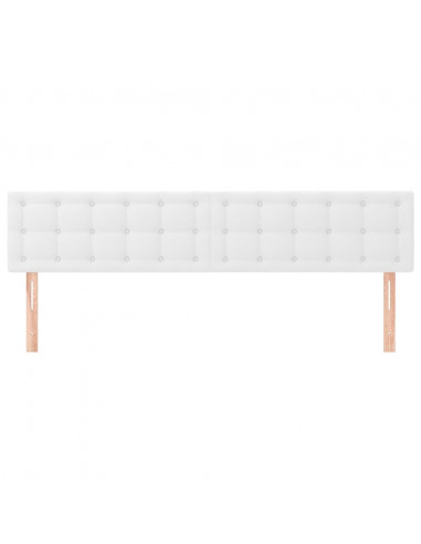 Testiere 2 pz Biancho 100x5x78/88 cm in Similpelle