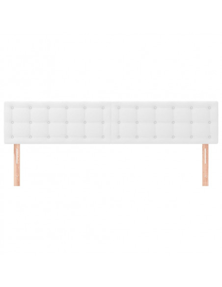 Testiere 2 pz Biancho 100x5x78/88 cm in Similpelle