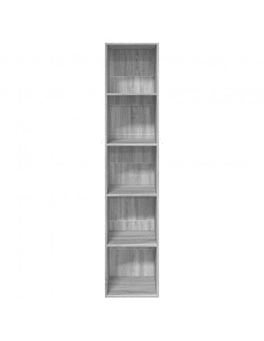 Libreria Grigio Sonoma 40x30x189 cm in Legno Multistrato