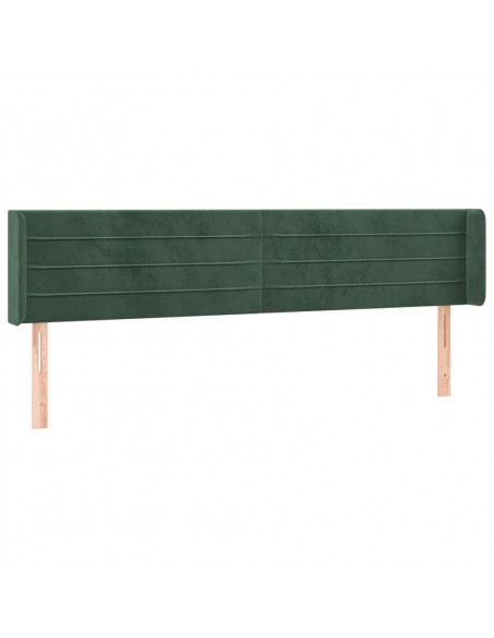 Testiera a LED Verde Scuro 183x16x78/88 cm in Velluto