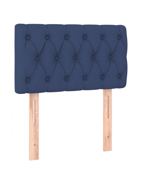 Testiera Blu 80 x 7 x 78/88cm in Tessuto