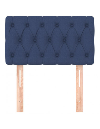 Testiera Blu 80 x 7 x 78/88cm in Tessuto