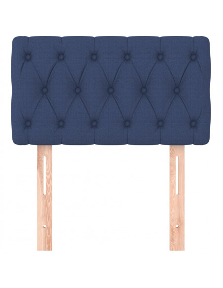 Testiera Blu 80 x 7 x 78/88cm in Tessuto