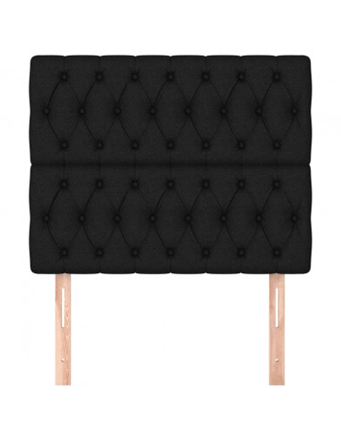 Testiere 2 pz Nero 100 x 7 x 78/88 cm in Tessuto