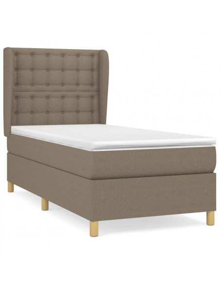 Giroletto a Molle con Materasso Tortora 90x190 cm in Tessuto
