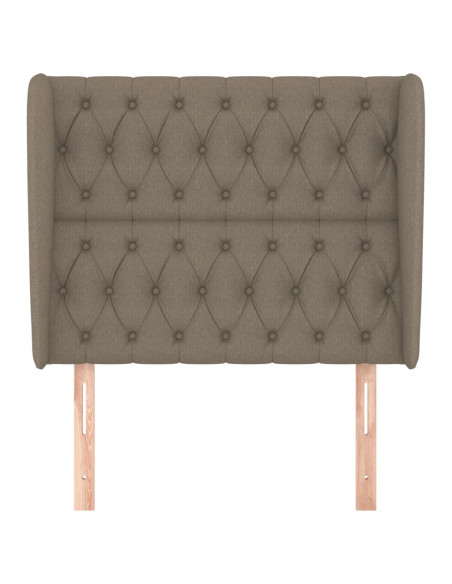 Testiera ad Orecchio Tortora 93x23x118/128 cm in Tessuto