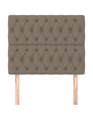 Testiera 2 pz Tortora 90x7x78/88 cm in Tessuto