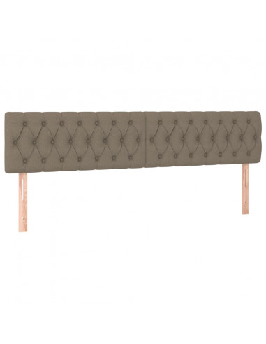 Testiera 2 pz Tortora 90x7x78/88 cm in Tessuto