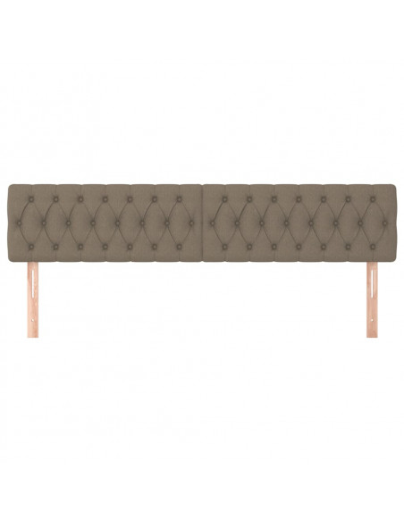 Testiera 2 pz Tortora 90x7x78/88 cm in Tessuto