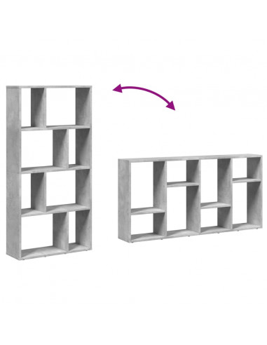 Libreria Grigio Cemento 60x20x120 cm in Truciolato