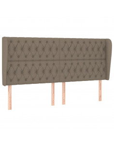 Testiera ad Orecchio Tortora 183x23x118/128 cm in Tessuto 2