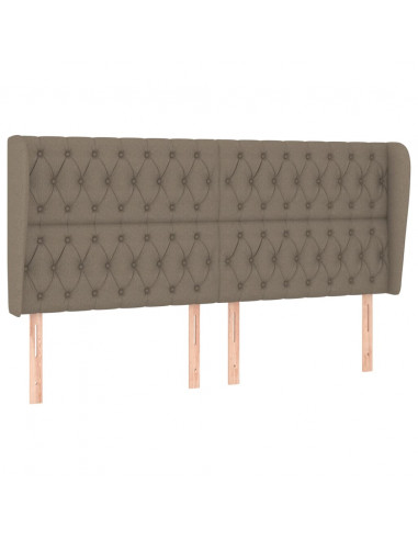 Testiera ad Orecchio Tortora 183x23x118/128 cm in Tessuto