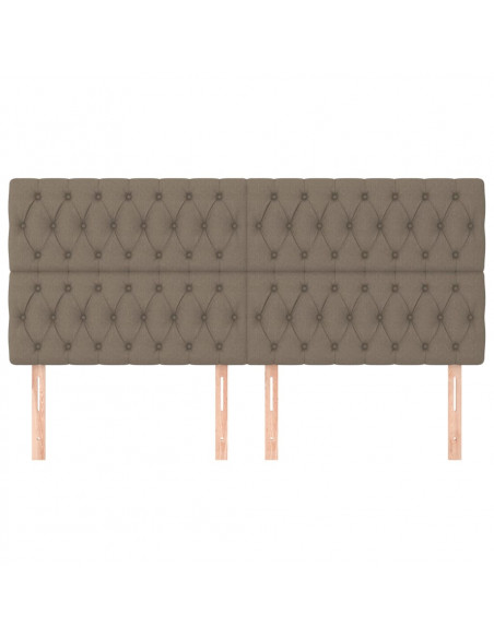 Testiera 4 pz Tortora 90x7x78/88 cm in Tessuto