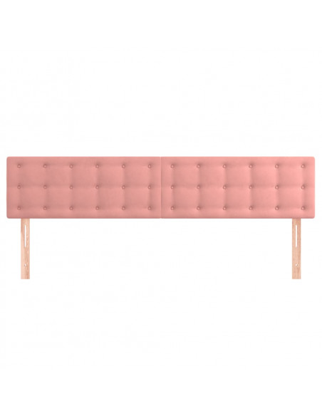 Testiere 2 pz Rosa 100x5x78/88 cm in Velluto