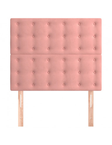 Testiere 2 pz Rosa 100x5x78/88 cm in Velluto