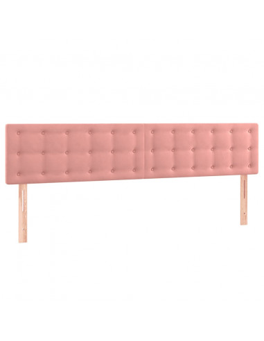 Testiera a LED Rosa 200x5x78/88 cm in Velluto