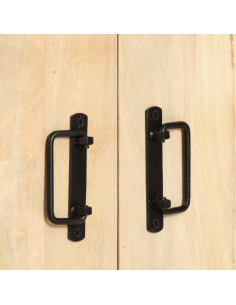 Libreria a 4 Livelli Legno Massello di Mango 124x30x180 cm 2