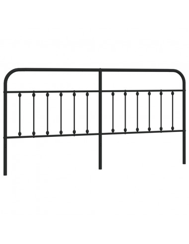 Testiera in Metallo Nero 193 cm