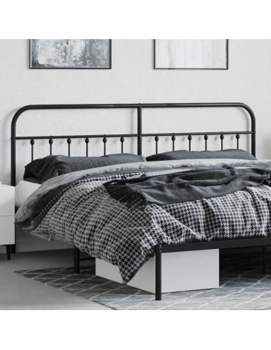 Testiera in Metallo Nero 193 cm