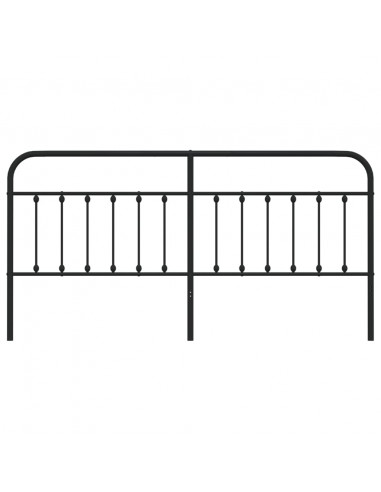 Testiera in Metallo Nero 193 cm