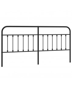 Testiera in Metallo Nero 200 cm 2