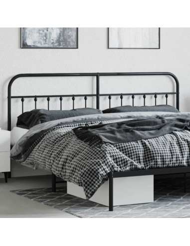 Testiera in Metallo Nero 200 cm