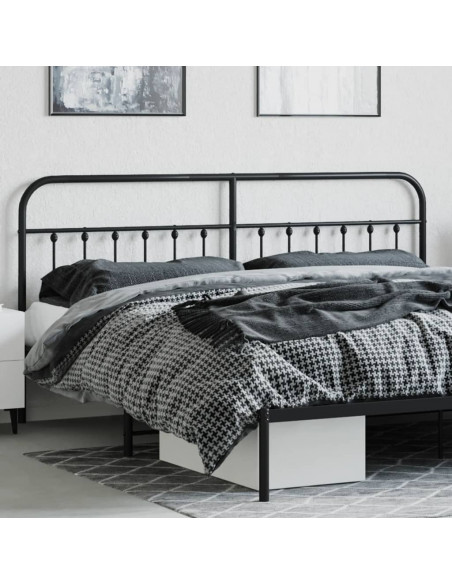 Testiera in Metallo Nero 200 cm