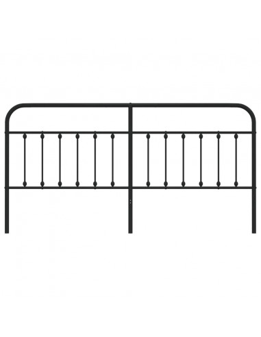 Testiera in Metallo Nero 200 cm