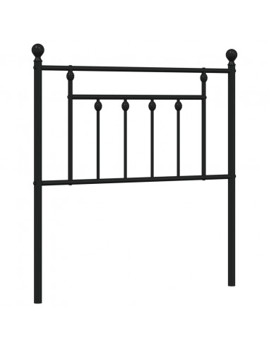 Testiera di Ricambio in Metallo Nero 80 cm